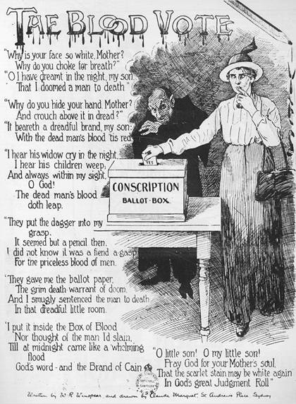 World War I conscription  plebiscite 